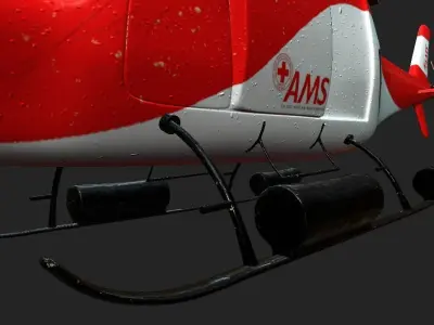 Red Cross Helicopter 3D model