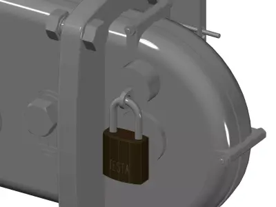 Medium voltage disconnecting switch - RLZ-20 Free 3D model