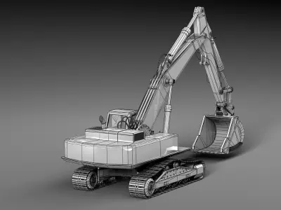 Digger skinned Free 3D model