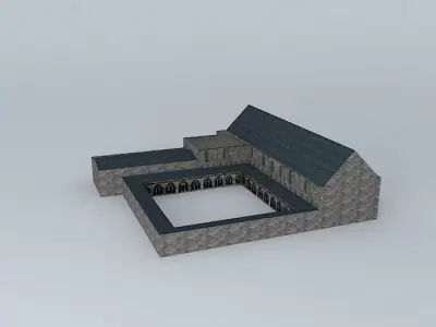 Central garden Free 3D model