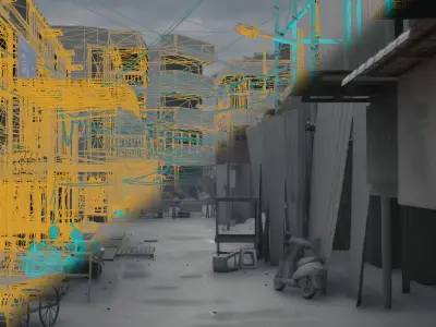 Indian Street Unreal Engine Low-poly 3D model