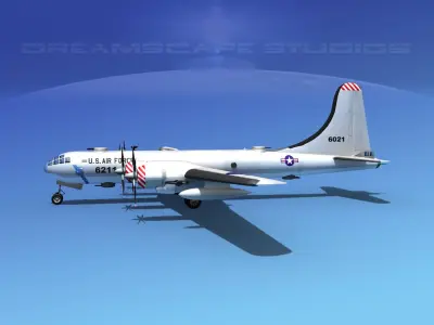 Boeing B-50 Superfortress V05 3D model