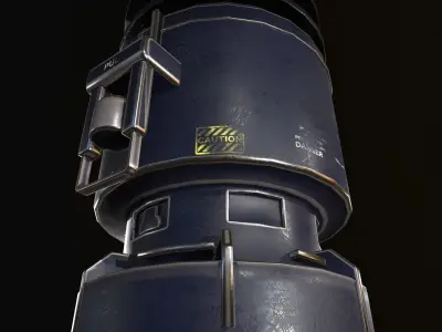 3D Sci-fi Grenade Low-poly 3D model