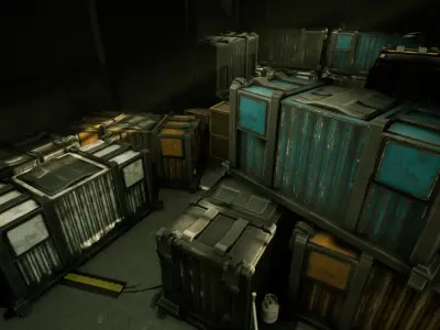 Cargo Container Low-poly 3D model