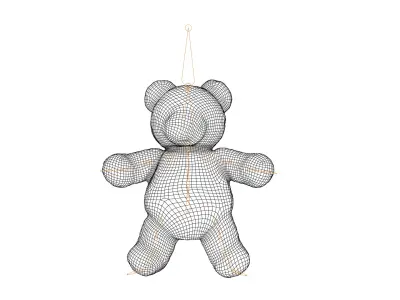Teddy Bear Rigged and Animated Low-poly 3D model