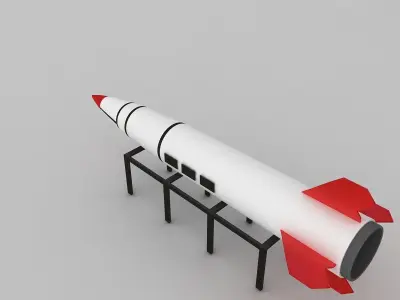 Tactical ballistic missile 3D model