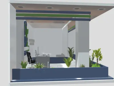 Office Front Exhibition Free 3D model