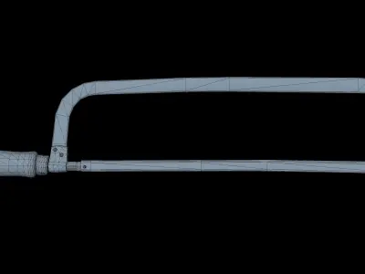 Hacksaw Low Poly fishing hook - fishing hook Low-poly 3D model
