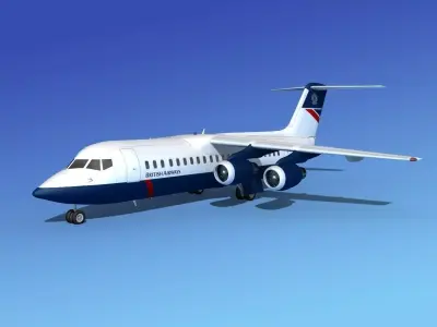 BAe 146-300 British Airways 3D model