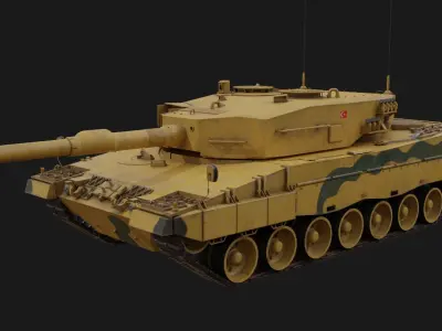Leopard 2a4  Low-poly 3D model