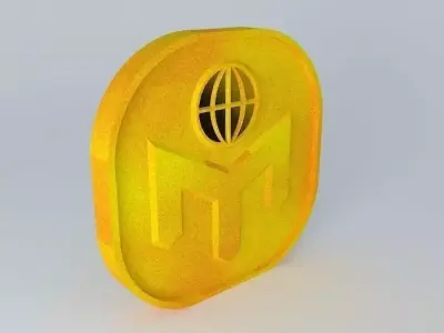 Mensa Gold Logo 3D model