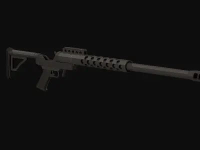 RN-50 Low Poly rifle Low-poly 3D model