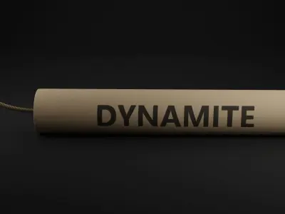 Dynamite two bombs Low-poly 3D model