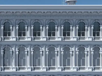 Commercial Building Facade 16 3D model