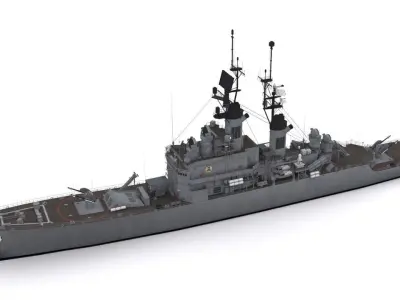 CG 24  -  USS Reeves Low-poly 3D model