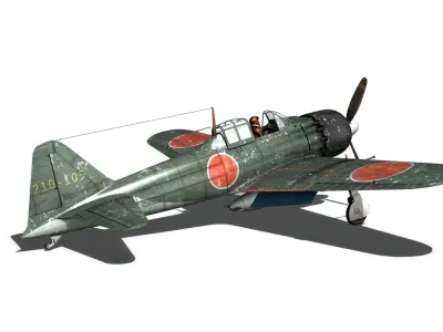 Mitsubishi A6M5 Zero-sen Typ52 3D model