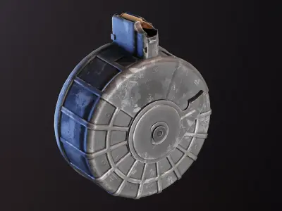 RPK 16 Drum Magazine Low-poly 3D model