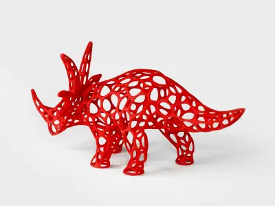 Styracosaurus Voronoi Wireframe - 3dprintable 3D print model purchase