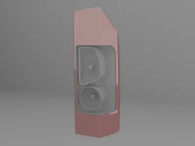 Fiat Van Headlights Rearlights Low-poly 3D model