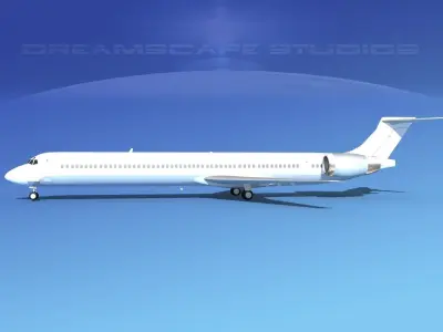 McDonnell Douglas MD-90 Unmarked 1 3D model