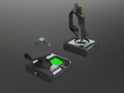  Logitech G X52 Professional Space Low-poly 3D model