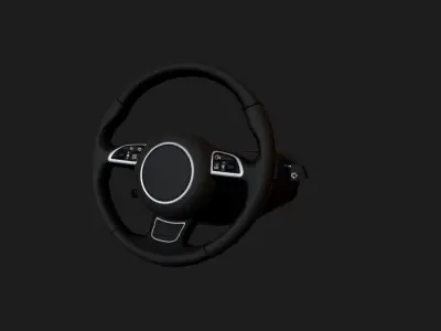 Steering Wheel Low Poly Low-poly 3D model