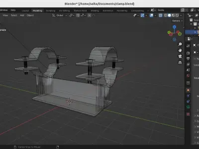 Pipe clamp heavy duty 3D model