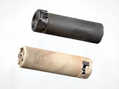 Surefire SOCOM556-MINI2 Suppressor Low-poly 3D model
