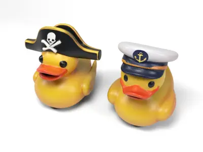 Ducklings 2 Low-poly 3D model