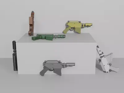 Warhammer 40k Voss Pattern Hellpistol Free low-poly 3D model