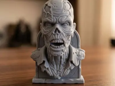 Decaying Zombie Sculpture 3D print model purchase