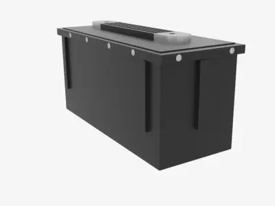 Electric Car Battery Low-poly 3D model