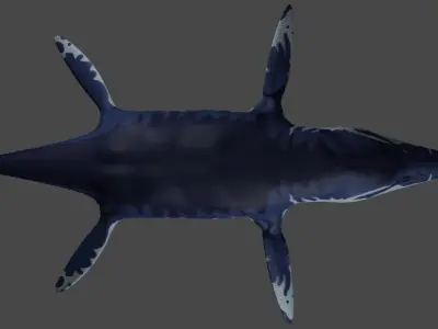 Pliosaur Low-poly 3D model