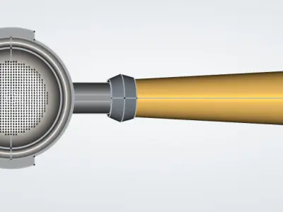 Coffee-Portafilter Low-poly 3D model