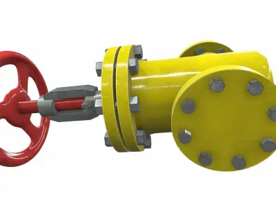 Industrial pipeline valve 1 3D model