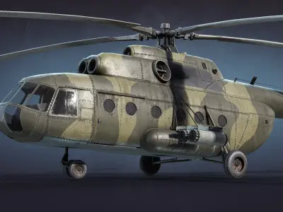 Mi-8 Military Low-poly 3D model