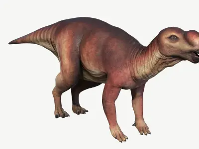 Muttaburrasaurus dinosaur Low-poly 3D model