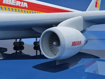 Iberia Airline of Spain Boeing 3D model
