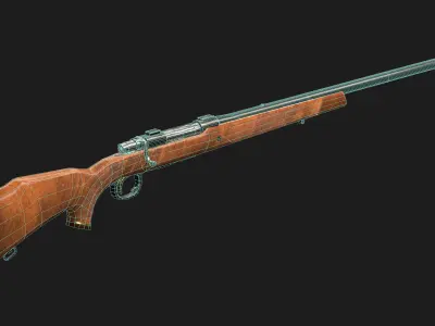 Winchester Rifle - Parker Hale Model 1200 Free low-poly 3D model