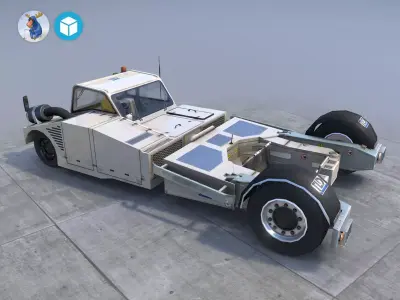 Towbarless Aircraft Tractors LTD TPX-200-S white Low-poly 3D model