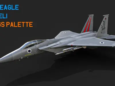 F-15 Eagle With 11 Different Textures Low-poly 3D model