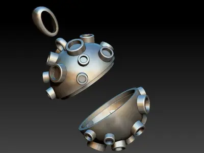 Mine Naval Pendant 3D print model