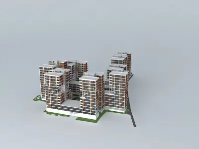 housing complex 3D model
