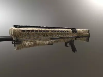 UTA-15 Shotgun Free low-poly 3D model