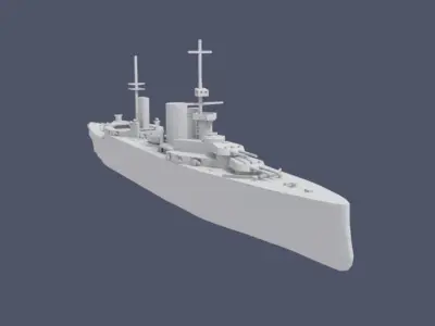 HMS Queen Mary 3D print model