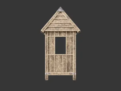 Medieval Defense Guardpost Small Low-poly 3D model