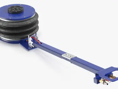 Folded Pneumatic Air Bag Jack 3D model