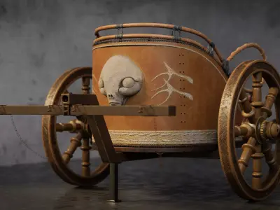 Roman Chariot 3D model