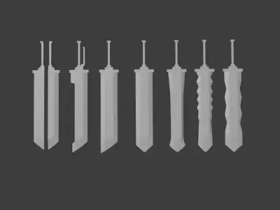 Swords set of 3D model