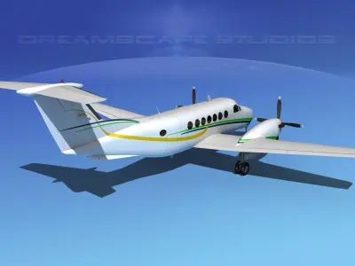 Beechcraft 350 Super King Air V09 3D model